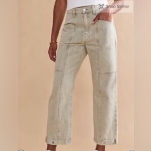 Harper Heritage Rachel Utility Straight Leg Ankle Jeans 25 NWT
